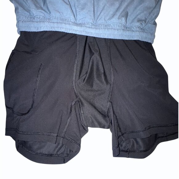 Lululemon Pacebreaker Shorts Lined 9" Gravel Dust Chambray Mens M Sports Workout - Picture 7 of 10